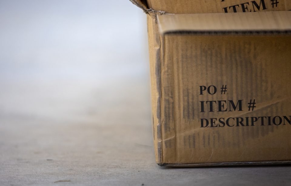 Carton d'expedition pret a etre livre